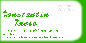 konstantin kacso business card